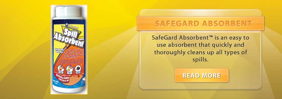Safegard Absorbent is an easy to use absorbant that quickly and thoroughly cleans up all types of spills